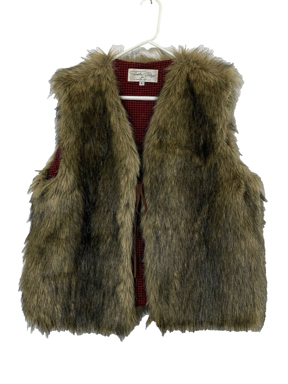 Tasha Polizzi for T.P. Saddleblanket & Co Faux Fur Vest - Large
